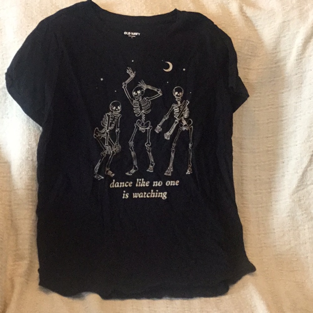 Old Navy Black Short Sleeve Graphic Tee